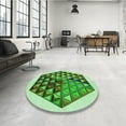 thumbnail image 4 of Ahgly Company Machine Washable Indoor Rectangle Transitional Jade Green Area Rugs, 2' x 3', 4 of 7