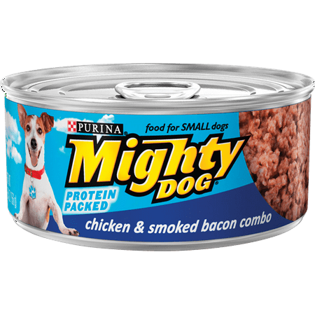 Purina Mighty Dog Small Breed Wet Dog Food, Chicken & Smocked Bacon Combo - 5.5 oz. Pull-Top (Top Best Dog Foods)