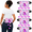 Pink, Purple-Butterfly, variant on 4 Sets Easter Party Games Swing Shaking Balls Game Colorful Bunny Novelty Twerk With 4 Adjustable Belts And 80 For Adults Garden Outdoor Indoor Group Holiday