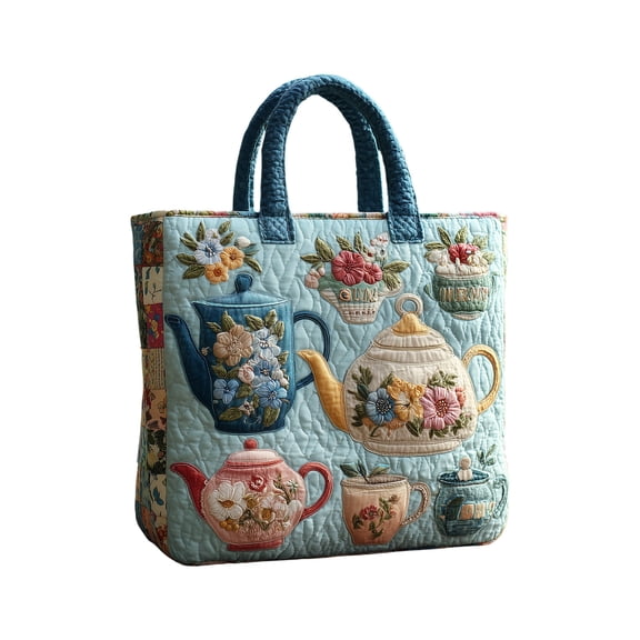 Quilted Tote Bag for Women, Large Capacity Multi-Functional Everyday Tote, Embroidered Laptop Bag, Crossbody Shoulder Bag for Work, Travel, and Weekend