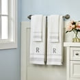 thumbnail image 4 of SKL Home Casual Monogram Bath Towel, "F", White, 4 of 4