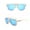Blue, variant on Clear Lens Eye Glasses Gold Frame Hip Hop Model Classy Square