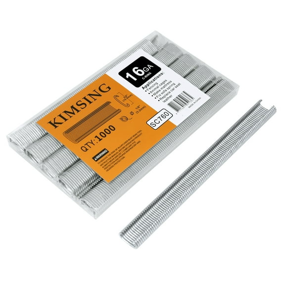 Kimsing SC760 16 Gauge 5/8'' Crown Galvanized C Ring Staples C-Rings Hog Rings, Wire Fencing Staples, Fasteners for C Ring Gun, Hog Ring Tool, C Ring Plier, 1000 PCS/Pack