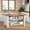 Light Brown and White, variant on Tribesigns 55" Kitchen Island with Storage, Farmhouse Stationary Island Table Counter Height Bar Table,Rustic Brown