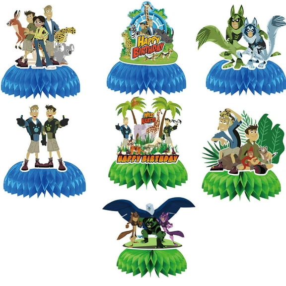 Wild Kratts Honeycomb Centerpieces Table Toppers Decorations for Birthday Party Decor Supplies
