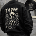 thumbnail image 3 of Custom Year Generation X 1965-1980 I'm Fine Skull Skeleton Hoodie Gothic Dark Sarcastic Gift, 3 of 6