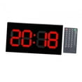 thumbnail image 2 of simhoa LED Display 3D Clock Digital W/Remote for Gym Desktop School Office Hotel , red numbers, 2 of 8