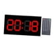 thumbnail image 2 of Reloj de pared LED 3D grande, calendario de telemando Digital, regulador de intensidad de 12/14H, de inauguración de para Fitness, numeros rojos, 2 of 9