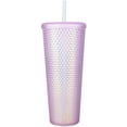 thumbnail image 3 of 24Oz Water Cup Straw Cup Studded Tumbler with Lid and Straw with Leak Proof Lid Iridescent Matte and Multi Colored Perfect Use for Iced Coffee Tumbler Color Changing Reusable, 3 of 6