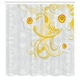 thumbnail image 3 of Ambesonne Floral Shower Curtain, Daffodils Ornaments Art, 69"Wx84"L, Grey Yellow, 3 of 5
