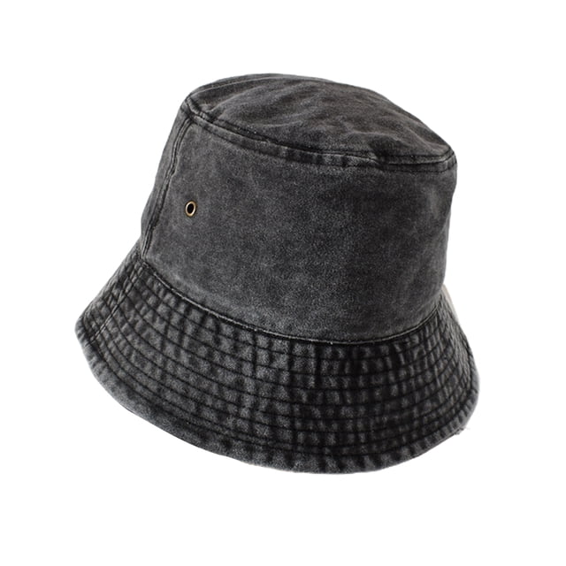 Opolski Fisherman Hat Vintage Foldable Denim Simple Style Bucket Hat for Men