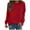 Red, variant on Azrian Womens Valentine'S Day Print Pullover Tops Casual Long Sleeve Sweatshirt