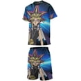 thumbnail image 2 of Kids Yu-Gi-Oh Short Sleeve T-Shirt And Shorts Outfit Set Athletic Mesh Shorts Set for Boys, 2 of 7