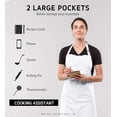 thumbnail image 3 of (Blanc) Lot de 2 Tabliers à Double Boucle Réglable Imperméables avec 2 Poches pour Cuisine Barbecue Dessin, Femmes Hommes Chef, 3 of 5
