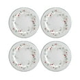 thumbnail image 5 of Pfaltzgraff Winterberry 8 inch Stoneware Salad Plates, Set of 4, White with Green and Red Accents, 5 of 10