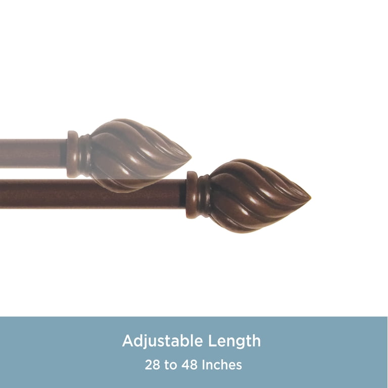 Kenney Twist Petite Café 28-48" Adjustable Curtain Rod photo 5