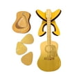 thumbnail image 2 of NIBOLOG Wooden Acoustic Guitar Pick Box with Stand Guitarist Musician Wood Engraved Picks Storage Case Guitar Pick Holder, 2 of 8