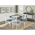 thumbnail image 2 of 42 in. Dual Drop Leaf Dining Table with 4 Splat Back Chairs - 5 Piece Dining Set, 2 of 5