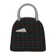 thumbnail image 1 of Fotbe Buffalo Plaid Dark Green Bolsa de Almuerzo con Estampado, Lonchera Aislada, Contenedor de Comida Reutilizable Tipo Cooler a Prueba de Fugas, 1 of 6