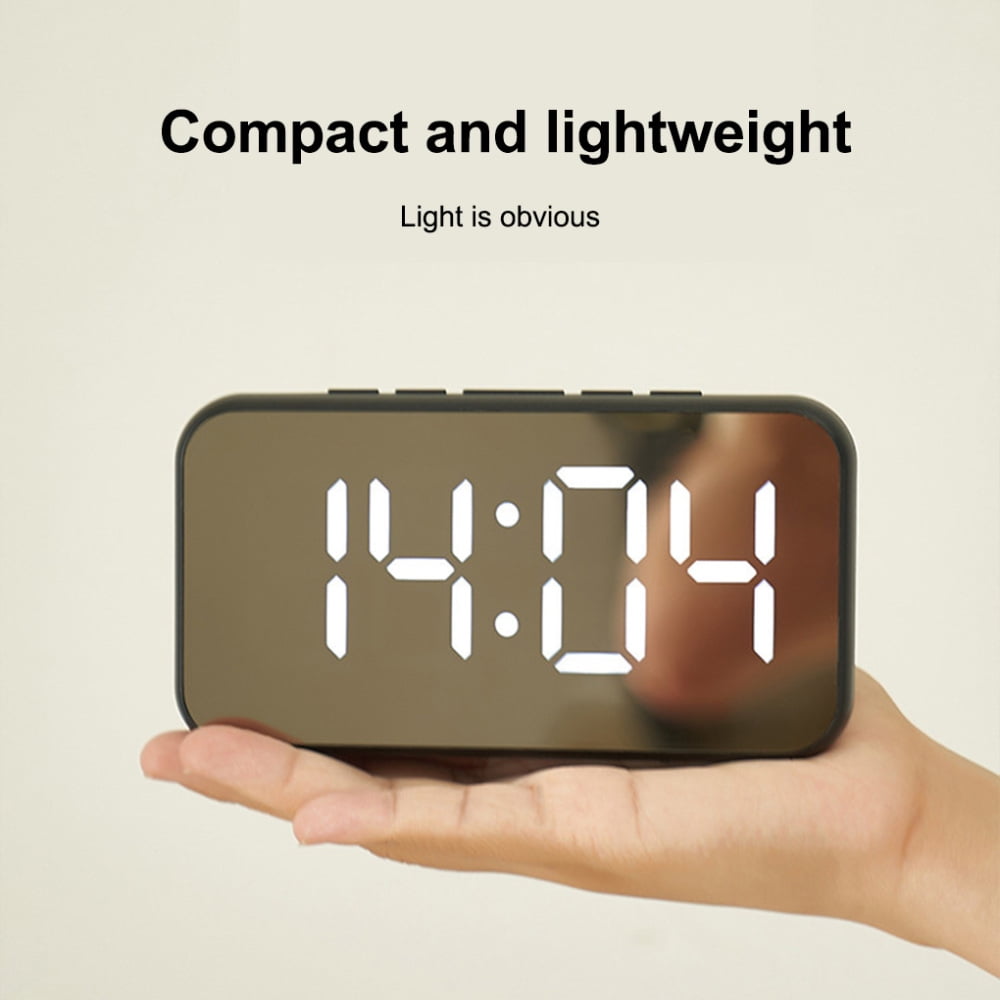 Digital LED Mirror Table Clock Low Consumption Bedside Clock Christmas