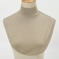 thumbnail image 3 of Duoif Fake Collar, Lady's Autumn Collar Modal Collar Neck Neck Monochrome Base Shirt Detachable Collars for Women Beige S, 3 of 3