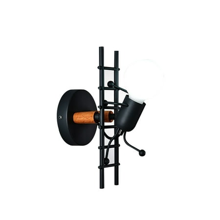 

Vintage Wall Light Industrial Retro Wall Lamps Bedroom Personality Little People Climb Stairs Lighting Indoor For Children Room