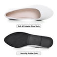 thumbnail image 5 of SAILING LU Women Flat Shoes Comfortable Slip on Multi-color Pointed Toe Ballet Flats White US 6, 5 of 6