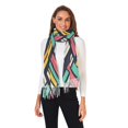 thumbnail image 2 of FORMRS Womens Scarf Winter Soft Long Big Warm Shawls Wrap Tassel Scarves, Red Geometric, 2 of 9