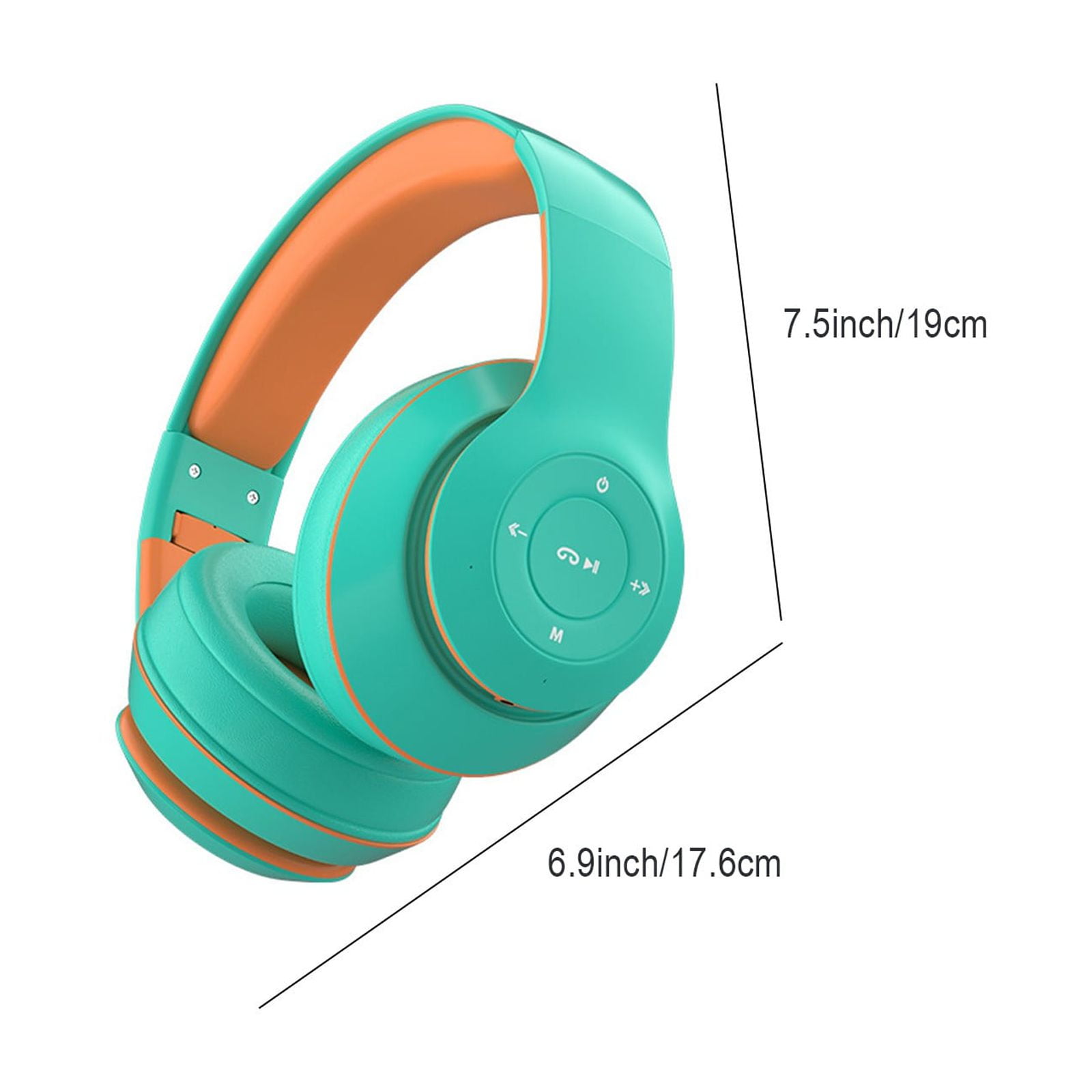 LACKUST Bluetooth 5.1 Subwoofer Headphones,Clearance Noise Cancelling Bluetooth Headphones for Kids,Enhanced Wireless Audio for Mobile,Computer,and Sports,Mint Green