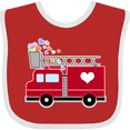 thumbnail image 3 of Inktastic Easter Red Firetruck with Pink Hearts Boys or Girls Baby Bib, 3 of 4