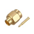 thumbnail image 5 of 10x SMA male plug solder RF Coax connector for semi-rigid RG402 0.141 inch cable Gold, 5 of 5