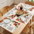thumbnail image 5 of Strawberry Placemats Set of 4 Summer Fruits Bee Floral Botanical Place Mats Indoor Wipeable Table Mats Washable Cloth Dining Table Placemats for Kitchen Holiday Party Home Decor 13x19 Inch, 5 of 9