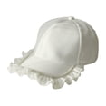 thumbnail image 2 of Gorra de béisbol femenina, estilo urbano, moderna, deportiva, ajustable, para el sol Blanco, 2 of 9