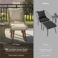 thumbnail image 3 of Segmart Patio Furniture Chair Set, 5 Piece Balcony Furniture, Outdoor Patio Chair with Ottoman for Front Porch Deck, Wicker Lounge Chair with Side Table, Brown, 3 of 8