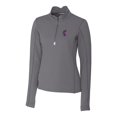 thumbnail image 2 of Women's Cutter & Buck  Gray Florida Gators Swinging Gator Traverse Stretch Quarter-Zip Pullover Top, 2 of 3