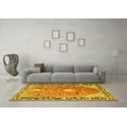 thumbnail image 3 of Ahgly Company Machine Washable Indoor Rectangle Medallion Yellow Traditional Area Rugs, 8' x 10', 3 of 4