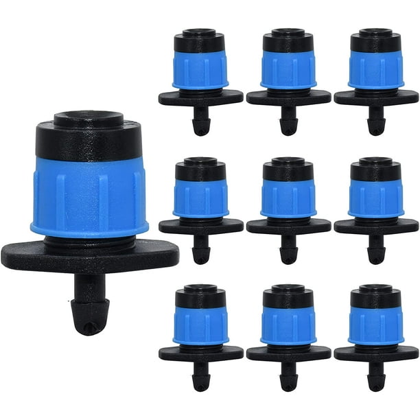100 Pack Adjustable Irrigation Drippers 1\\/4 Inch Emitter Dripper 360