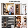 thumbnail image 4 of Lirex 6 Pocket over The Door Purse Organizer with Zipper, PVC Visual Compartment, Dust-Free, Black, 4 of 7