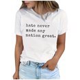 thumbnail image 6 of Gyedtr Summer Tops For Women Going Out Tops Womens Work Short Sleeve Out Blouse Funny Letter Printing Shirt T-Shirt In Summer Women Tops OnS, 6 of 8