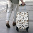 thumbnail image 3 of Bulldog Dog and Footprints Luggage Cover Fashion Suitcase Cover Baggage Covers Fit 25-28 Inch Luggage (Go Travel), 3 of 5