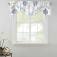 thumbnail image 2 of Tie Up Valances for Windows, Sage Green Blue Leaves Adjustable Valance Curtains Window Treatment for Living Room/Bedroom, Retro Rustic Botanical Rod Pocket Kitchen Curtains & Drapes 42x18 Inch, 2 of 9