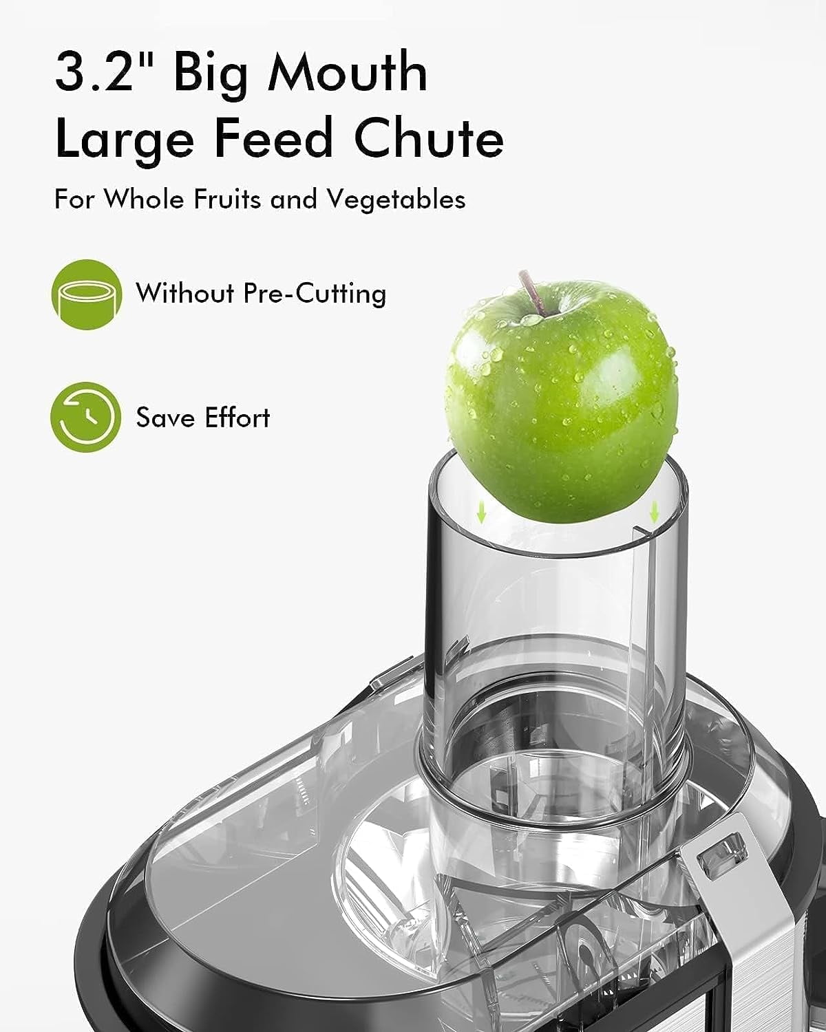 SiFENE Pro 800 W 3-Speed Centrifugal Juicer, Silver
