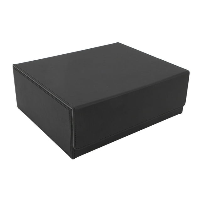 1800+ Trading Card Storage Box with Dividers, 3 Rows PU Leather Magnetic Closure Card Deck Case Large Capacity Trading Card Organizer for Baseball Football Sports Cards