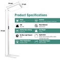 thumbnail image 6 of Eye Caring LED Floor Lamp, 78 inch Full Spectrum Floor Lamp, Touch Control, 0%-100% Stepless Dimmable, White, 6 of 6