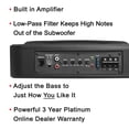 thumbnail image 3 of BOSS Audio Systems BAB10 subwoofer amplificado para automóvil: potencia máxima de 1200 vatios, perfil bajo, subwoofer de 10 pulgadas, control remoto de subwoofer, ideal para vehículos que necesitan gr, 3 of 5