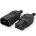 thumbnail image 1 of Cold Devices C14 Plug C13 Coupling 250V 10A Socket Power Plug IEC-320 Black, 1 of 2