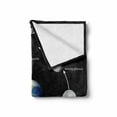 thumbnail image 2 of Moon Phase Soft Flannel Fleece Throw Blanket, Infographic Celestial Movements Around Earth, Cozy Plush for Indoor and Outdoor Use, 50" x 60", Charcoal Grey Sky Blue, by Ambesonne, 2 of 6