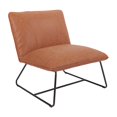 thumbnail image 1 of Brocton Chair in Sand Brown Faux Leather with industrial steel Frame, 1 of 6