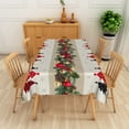thumbnail image 4 of Nanqianyi Merry Christmas Tablecloth 60×120 Inch, Winter Xmas Trees Pine Cone Balls Table Cloth for Festive Party Kitchen Dining Decor, 4 of 9