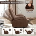 thumbnail image 3 of HYSpacerX Rocker Recliner Chair with Massage and Heat, Ergonomic Comfy Relining Chair with Cup Holders, USB Charge Port, Side Pockets,Brown, 3 of 8